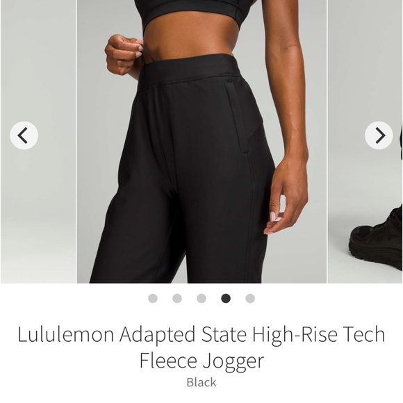 Lululemon Adapted State High Rise Tech Fleece Joggers ~ Size 8 ~ Black - Picture 10 of 13